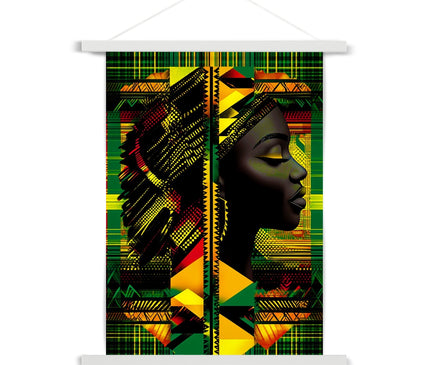 Red and Green Black Queen Fusion Fine Art Print with Hanger