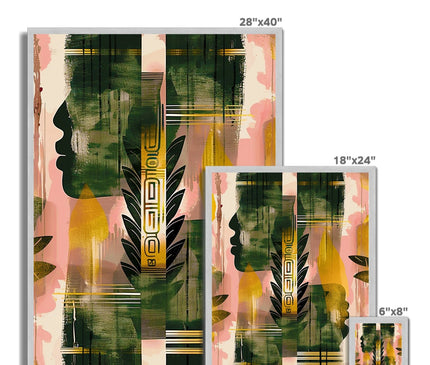 Echos of Duality Golden Pink Reflection Antique Framed Print