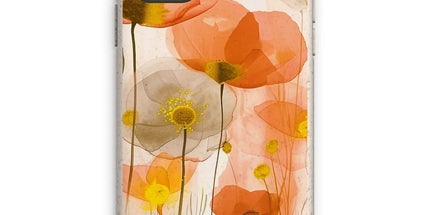 Poppy Echoes Golden Peach Eco Phone Case by Prodigi