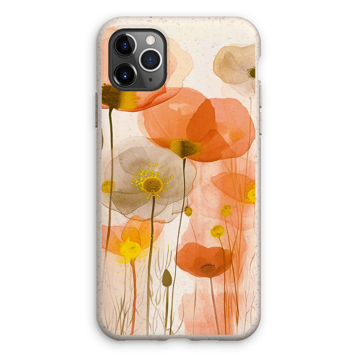 Poppy Echoes Golden Peach Escape 06 Eclectic Art Eco Phone Case - D'Sare