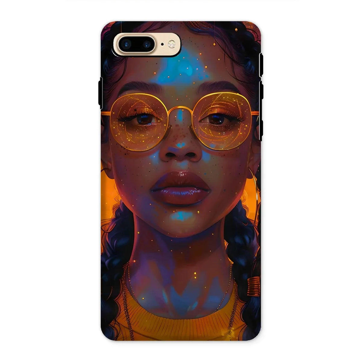Solar Flare Radiant Soul  Beautiful Black Girl  Tough Phone Case - D'Sare