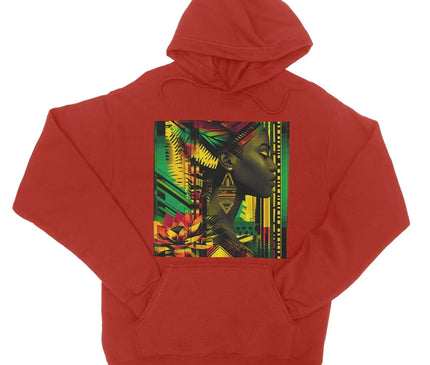 African Print Empress  College Hoodie - D'Sare