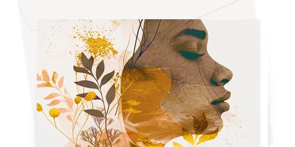 Golden Harmony Silhouette 06 Greeting Card by Prodigi