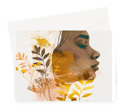 Golden Harmony Silhouette 06 Greeting Card - D'Sare