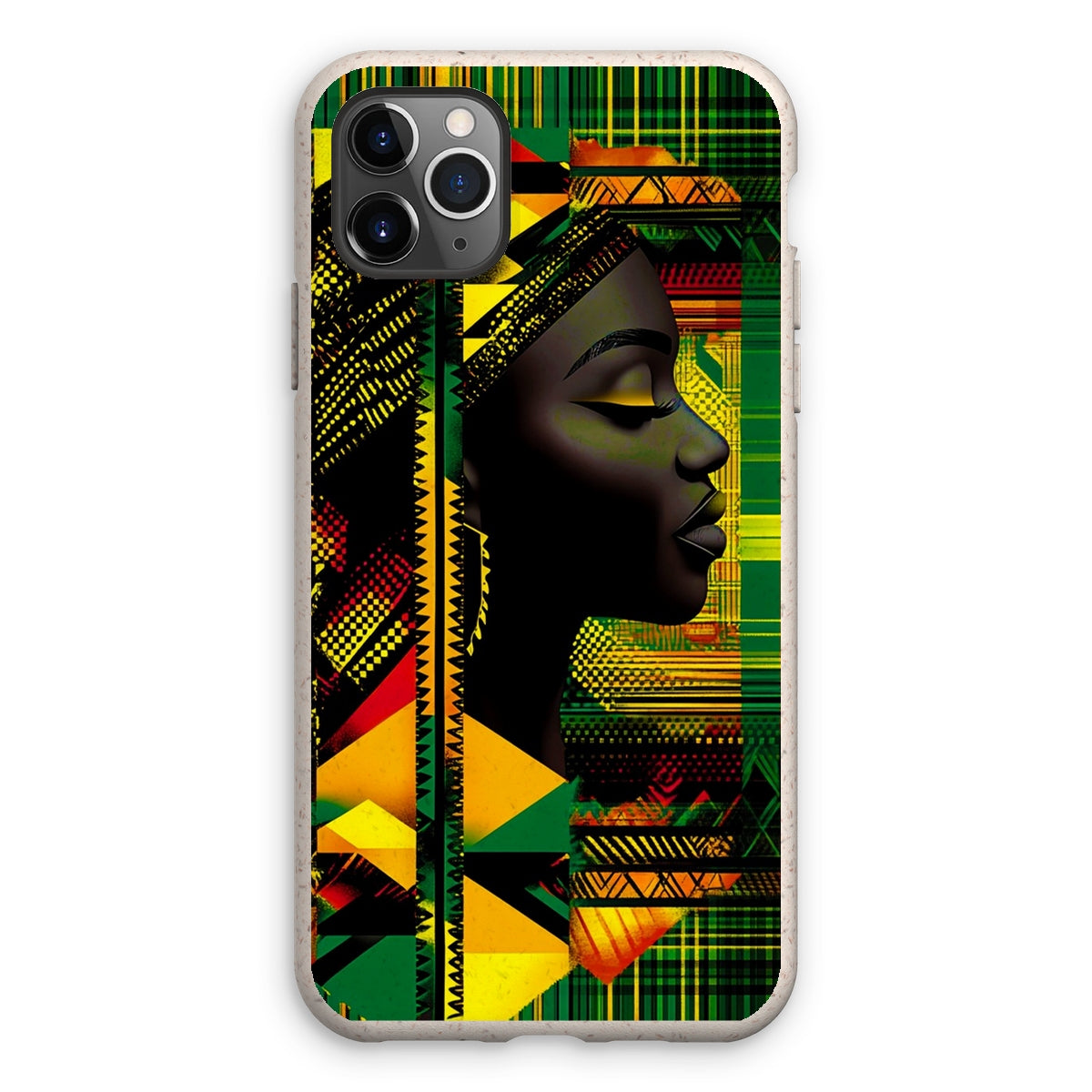 Abstract Red and Green Black Queen Fusion Eco Phone Case