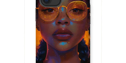 Solar Flare Radiant Soul Beautiful Black Girl Tough Phone Case by Prodigi