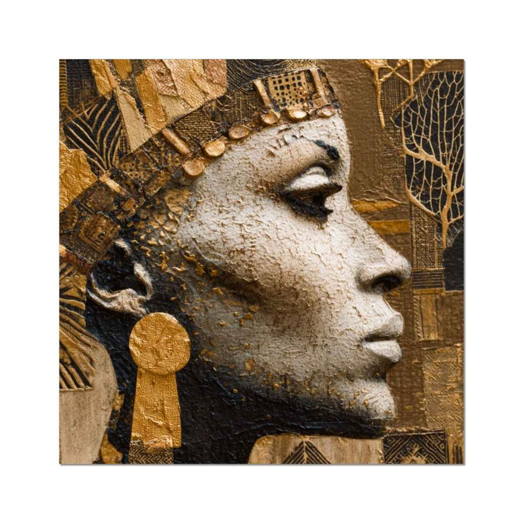 Afrocentric Golden Empress Giclee Print on Hahnemuhle German Etching Paper