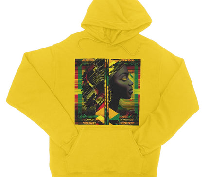 Abstract Red and Green Black Queen Fusion College Hoodie