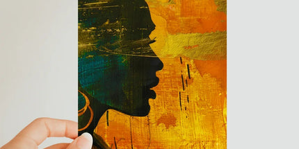 Golden Afrocentric Silhouette Classic Postcard by Prodigi