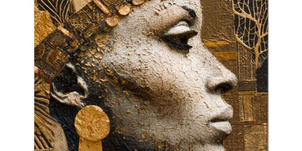 Afrocentric Golden Empress Hahnemühle Photo Rag Print by Prodigi