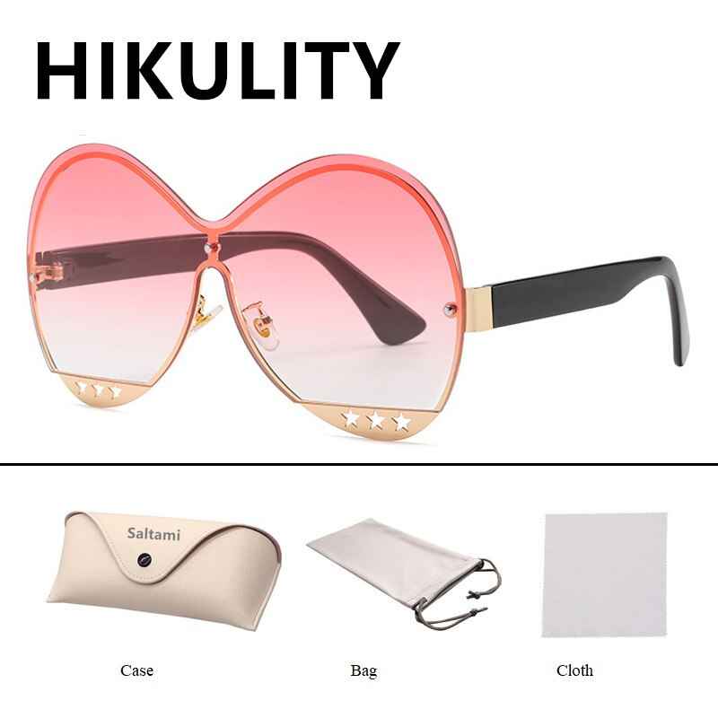 Gradual Color Runway Sunglasses Female Fashion Hollowed Out Five-Star Metal Trend Sunglasses by eprolo
