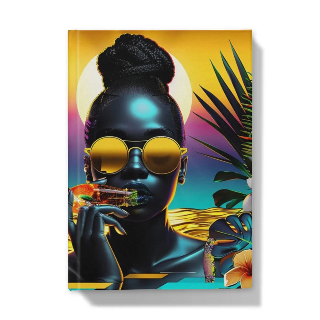 Tropical Sunset Dreams : Neon Vibes Hardback Journal by Prodigi