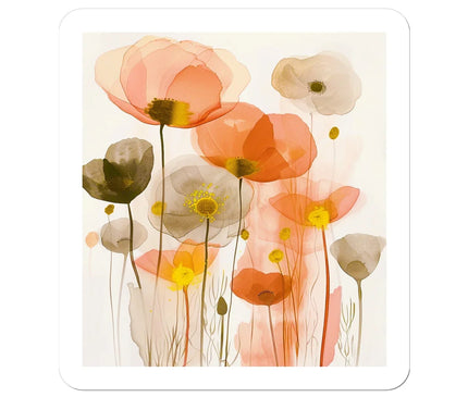 Poppy Echoes Golden Peach Escape  Sticker - D'Sare