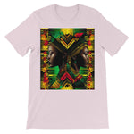 African Print Red Green Yellow Twin Energy  Unisex Short Sleeve T-Shirt - D'Sare