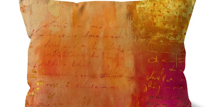 Warm Amber Seranade Cushion Eclectic Art by Prodigi