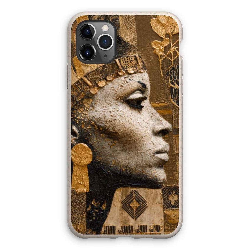Afrocentric Golden Empress Eco Phone Case Bioplastic Bamboo Fibre 5ft Drop