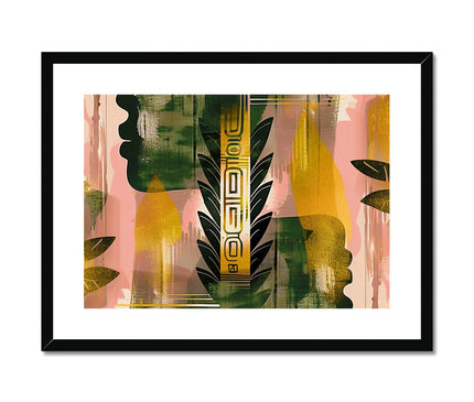 Echos of Duality Golden Pink Reflection Framed & Mounted Print