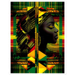 Abstract Red and Green Black Queen Fusion Sticker