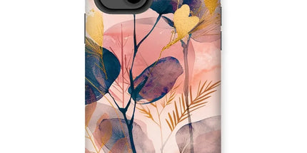 Peachy Golden Flora Escape Tough Phone Case by Prodigi
