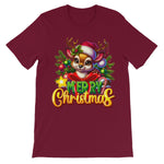 Reindeer Merry Christmas  Unisex Short Sleeve T-Shirt