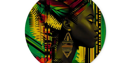 African Print Empress Glass Chopping Board by Prodigi