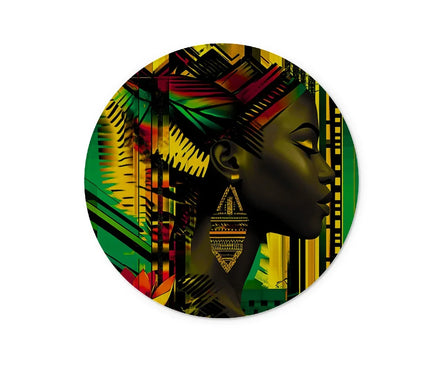 African Print Empress  Glass Chopping Board - D'Sare