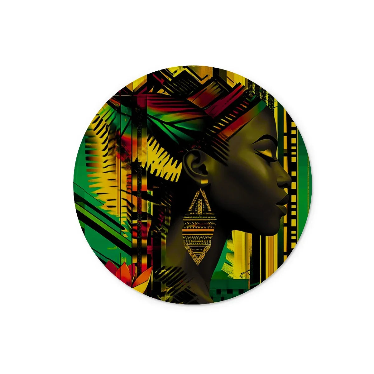 African Print Empress Glass Chopping Board by Prodigi