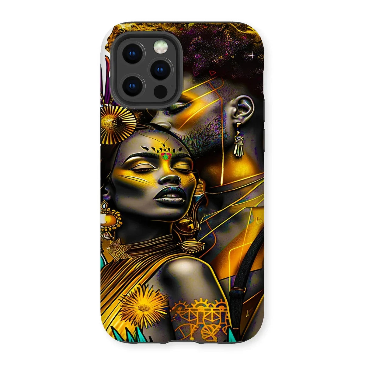 Golden Embrace Majestic Love Waterfall Tough Phone Case - D'Sare