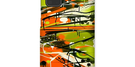 Neon Splatter Symphony: Urban Graffiti Art Snap Phone Case by Prodigi