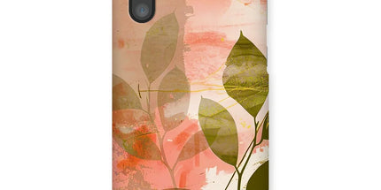 Peach Golden Leafy Escape Snap Phone Case by Prodigi