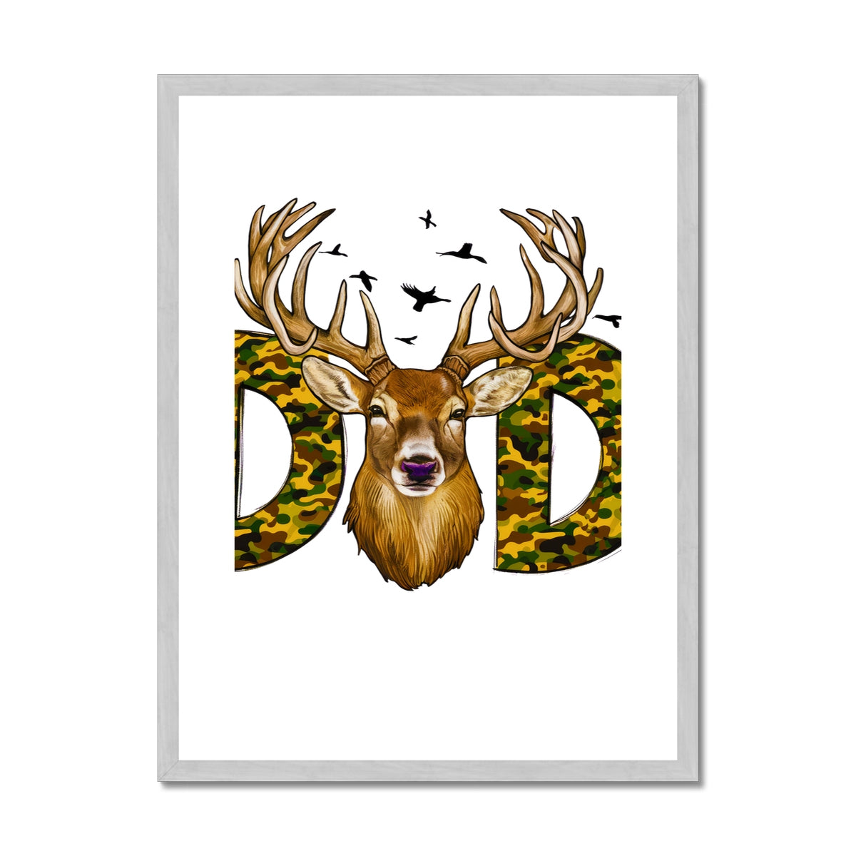 DAD Deer Antique Framed & Mounted Print - D'Sare