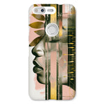 Echoes of Life: Afrocentric Meditation Peach and Gold Abstract Art Eclectic  Snap Phone Case