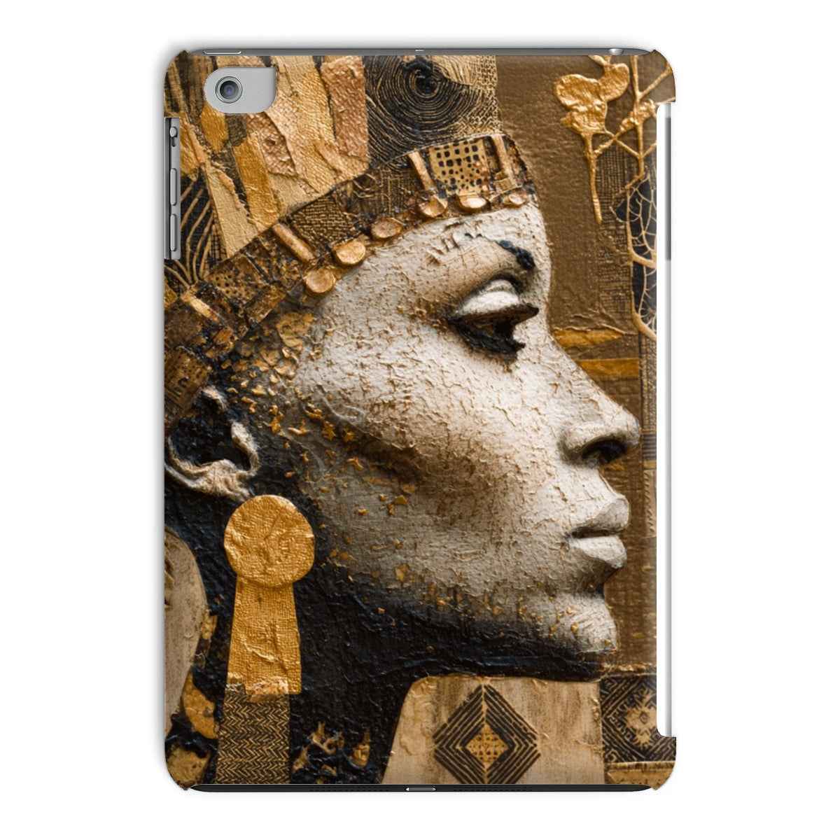 Afrocentric Golden Empress iPad Tablet Case Snap On Durable Polycarbonate