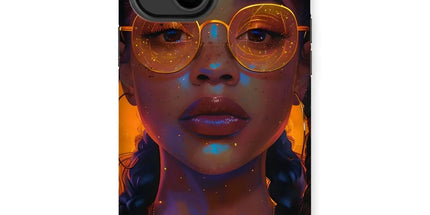 Solar Flare Radiant Soul Beautiful Black Girl Tough Phone Case by Prodigi