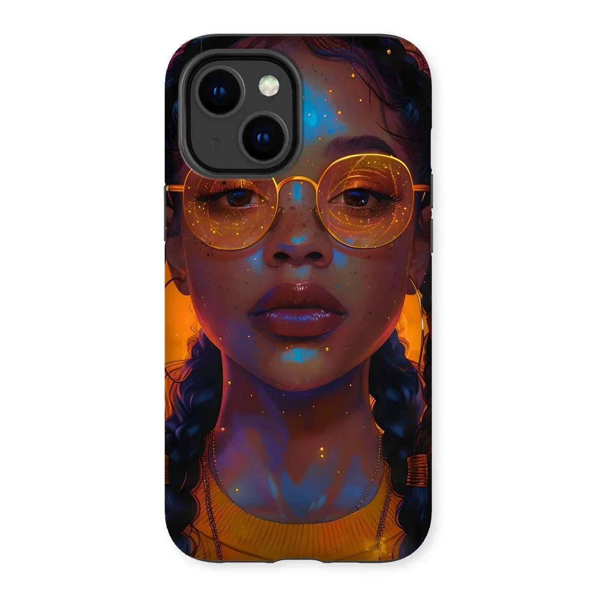 Solar Flare Radiant Soul  Beautiful Black Girl  Tough Phone Case - D'Sare