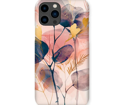 Peachy Blue Golden Flora Escape  Snap Phone Case - D'Sare