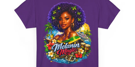 Melanin Magic Jamaica Portrait T-Shirt — Afrocentric Floral Tee