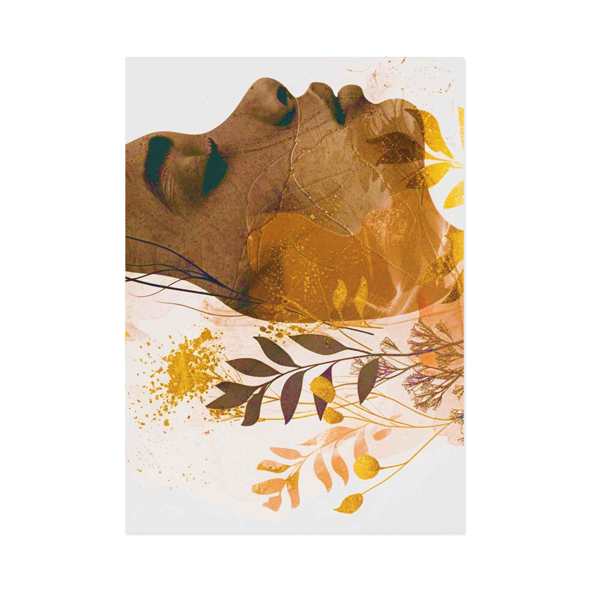 Golden Harmony Silhouette Postcards — Fine Art Classic Postcard Set
