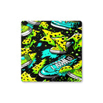 Electric Kicks Art: Urban Pop Art  Explosion, Graffiti  Coaster - D'Sare