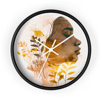 Golden Harmony Silhouette Art Print Wall Clock - D'Sare