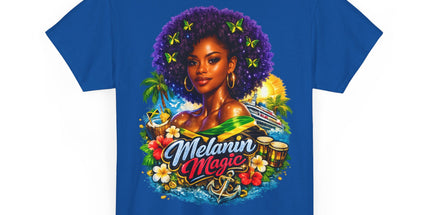 Melanin Magic Jamaica Portrait T-Shirt — Afrocentric Floral Tee
