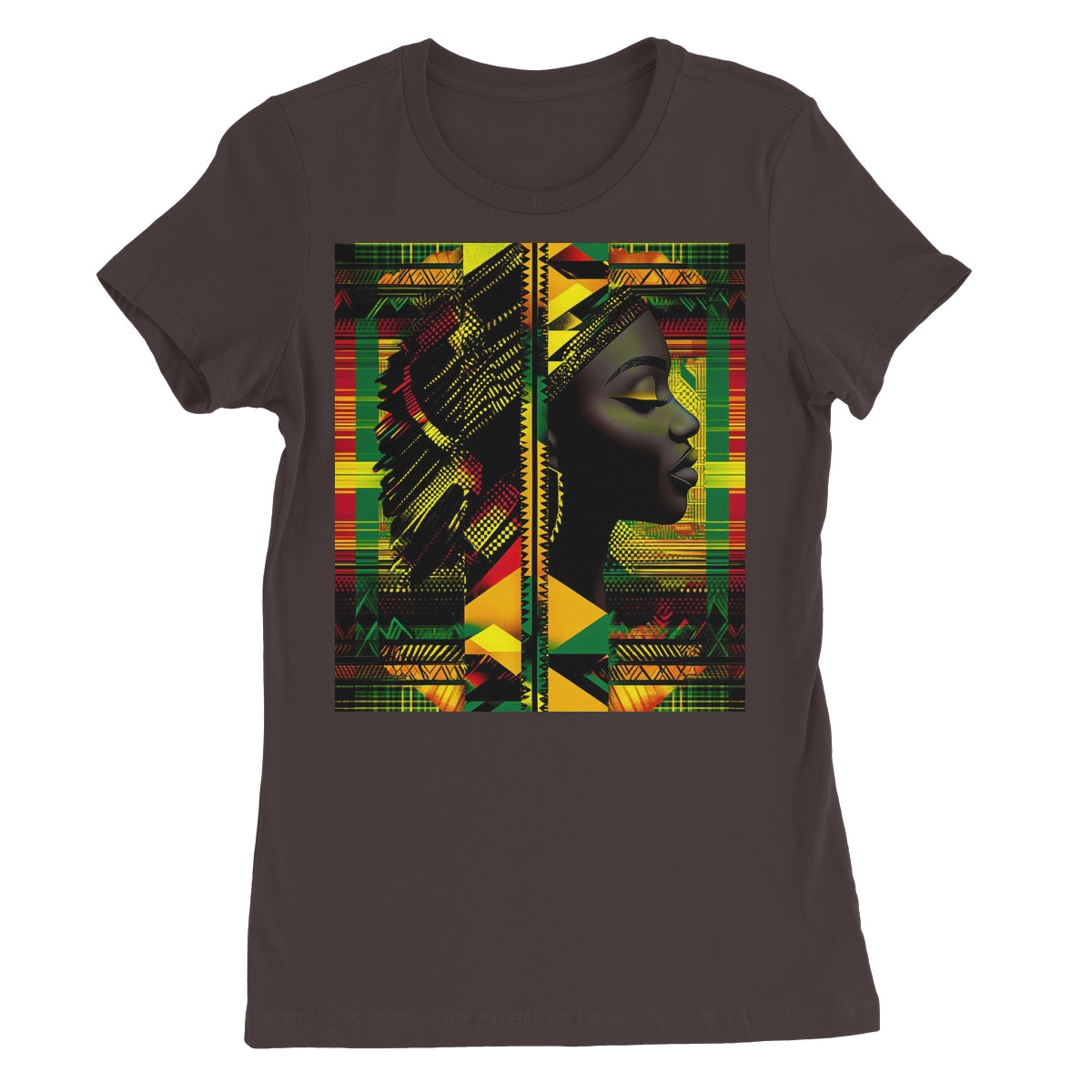 Abstract Red and Green Black Queen Fusion Women's Favourite T-Shirt
