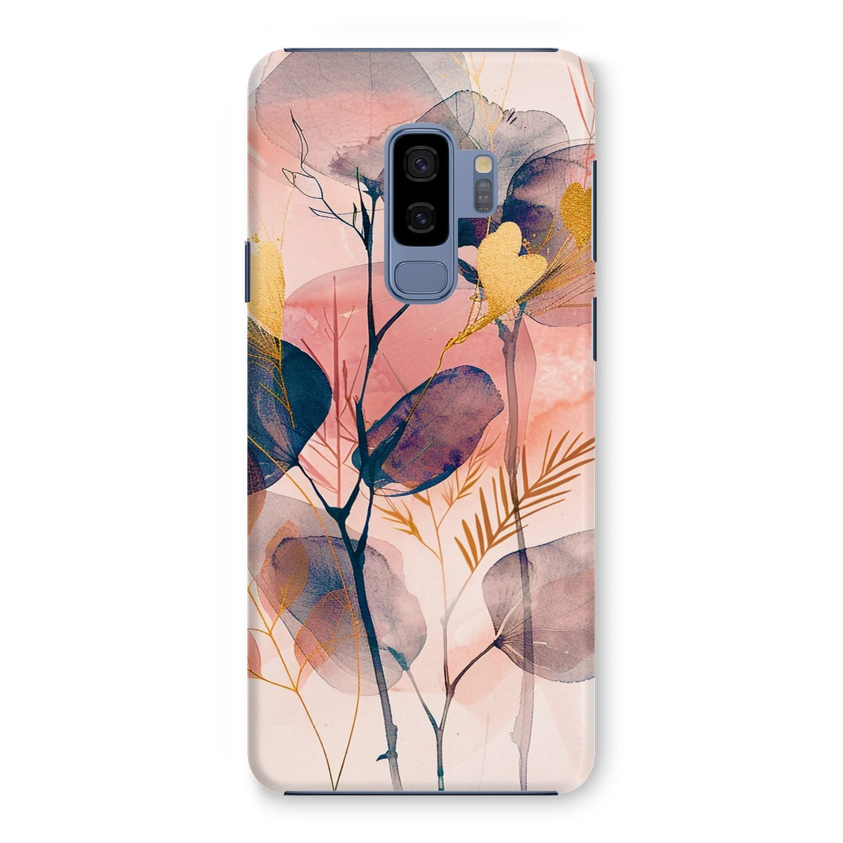 Peachy Blue Golden Flora Escape  Snap Phone Case - D'Sare