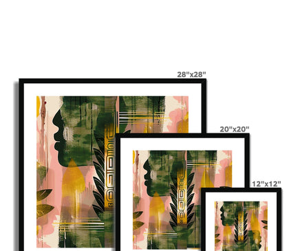 Echos of Duality Golden Pink Reflection Framed & Mounted Print