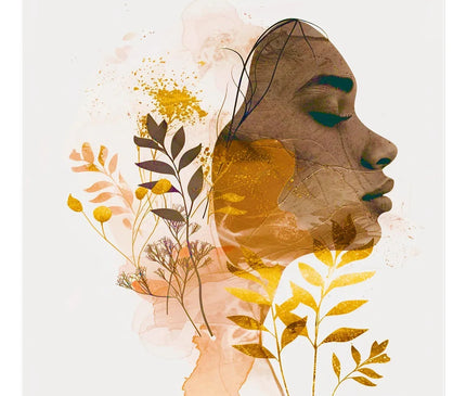 Golden Harmony Silhouette  Temporary Tattoo - D'Sare