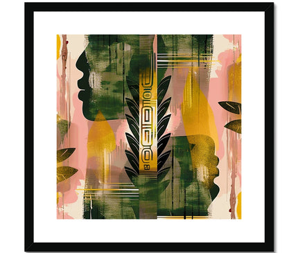 Echos of Duality Golden Pink Reflection Framed & Mounted Print