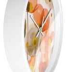 Poppy Echoes Golden Peach Escape Wall Clock - D'Sare