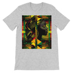 Abstract Red and Green Black Queen Fusion Unisex Short Sleeve T-Shirt