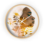 Golden Harmony Silhouette Art Print Wall Clock - D'Sare