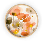 Poppy Echoes Golden Peach Escape Wall Clock - D'Sare